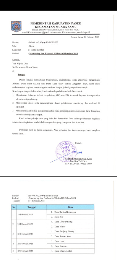 MONITORING DAN EVALUASI ADD & DD TAHUN 2024