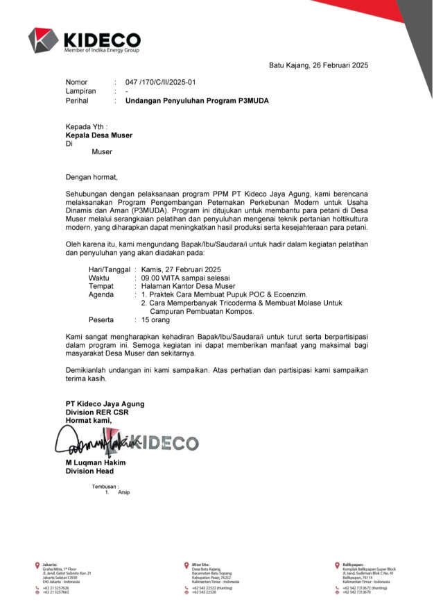 UNDANGAN PENYULUHAN PROGRAM P3MUDA